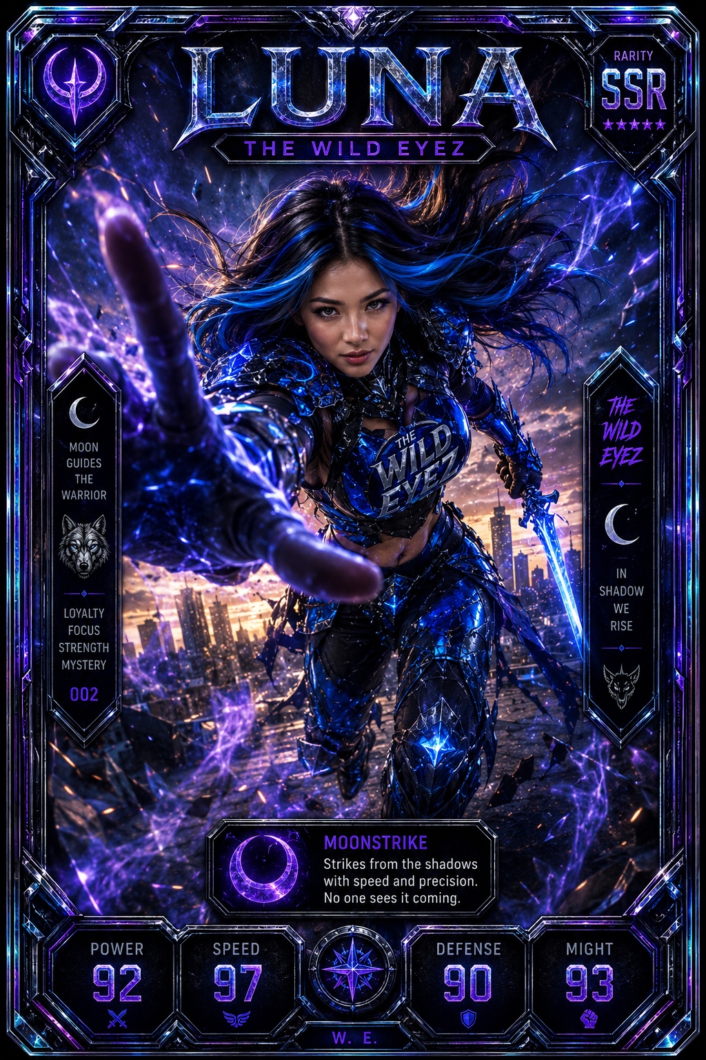 Luna THE WILD EYEZ comic card