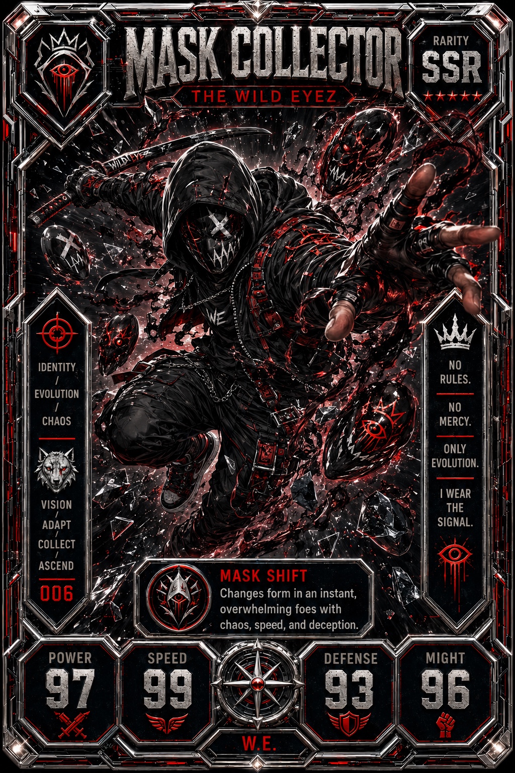Mask Collector THE WILD EYEZ comic card