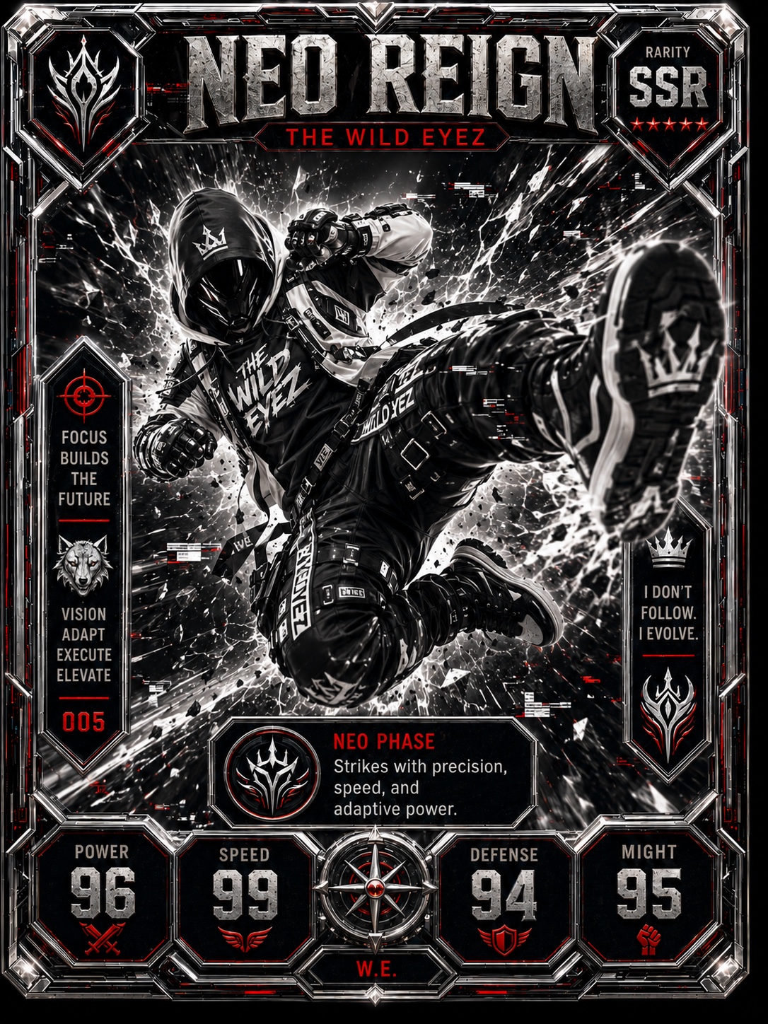 Neo Reign THE WILD EYEZ comic card