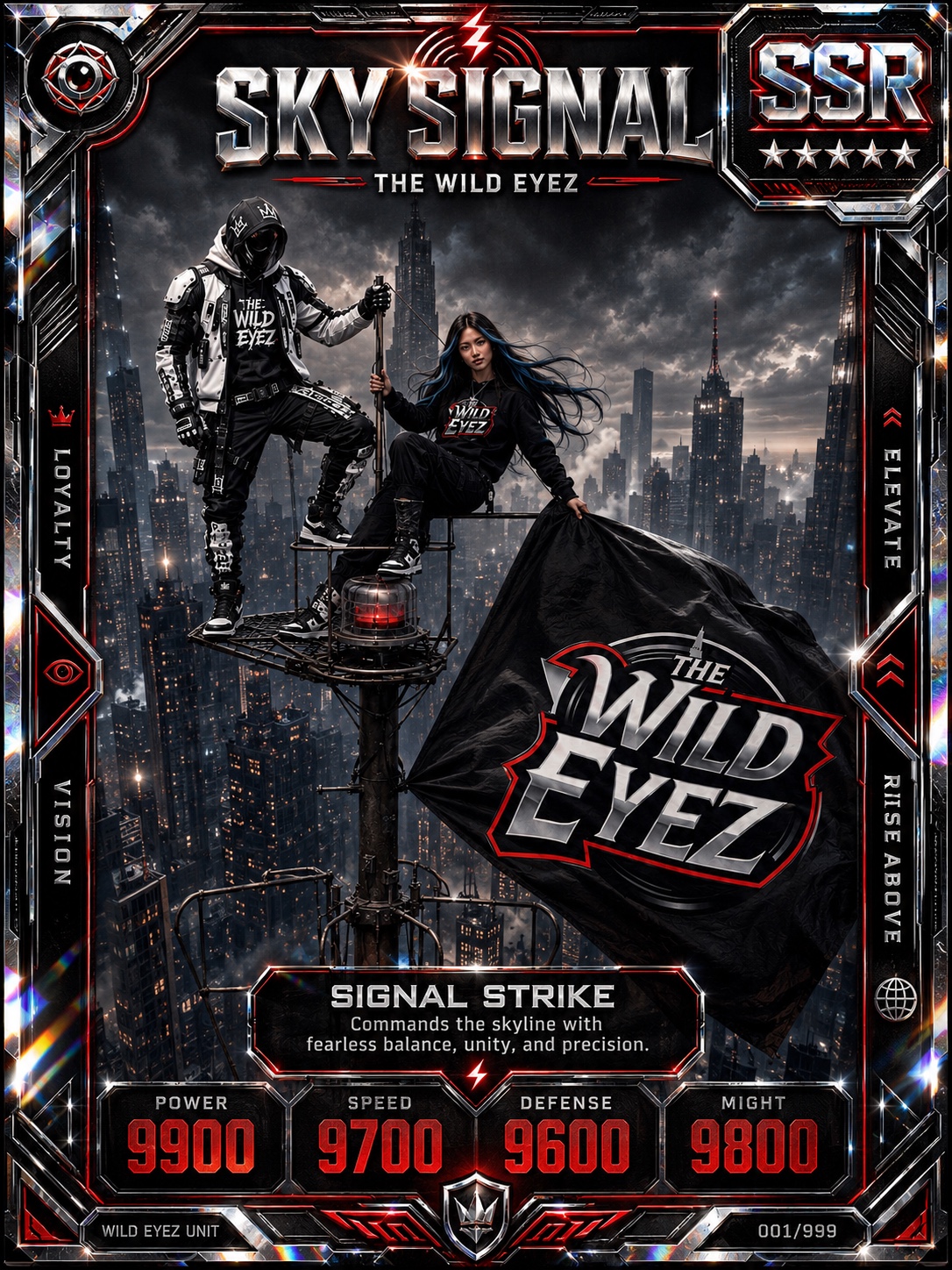 Sky Signal THE WILD EYEZ comic card